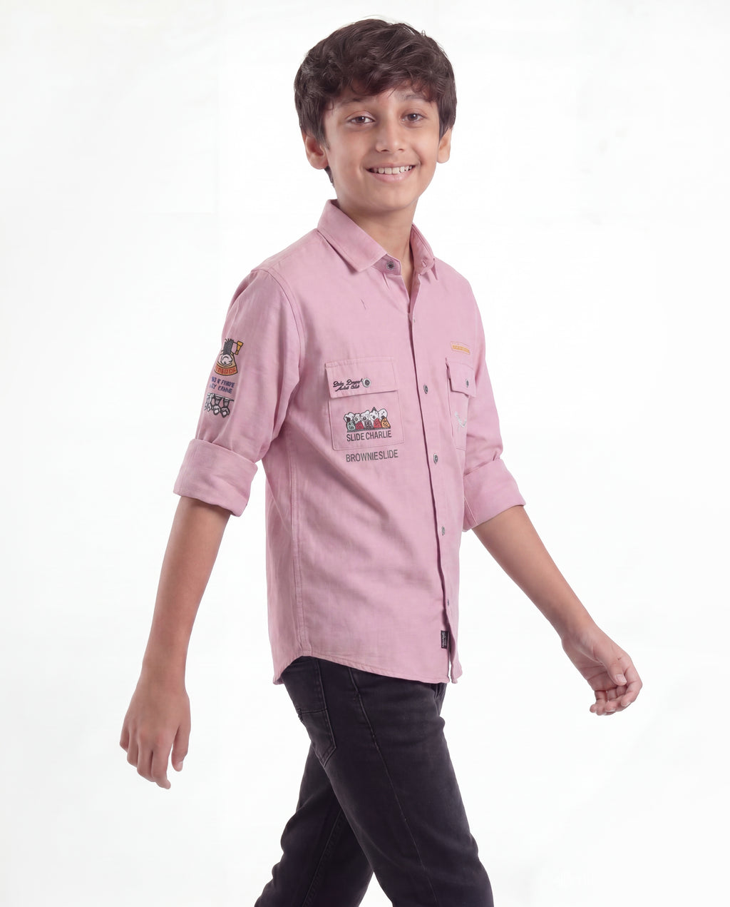 Boys Utility Pocket Casual Shirt