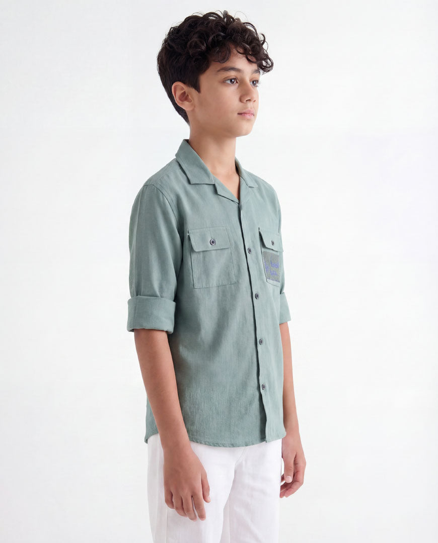 Nature Scribble Printed Shirt