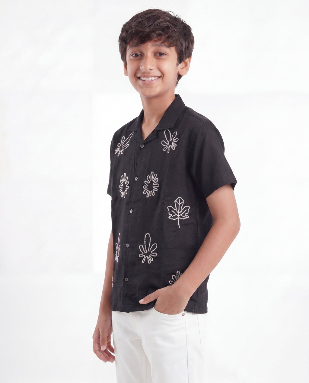 Tropical Embroidered Resort Shirt