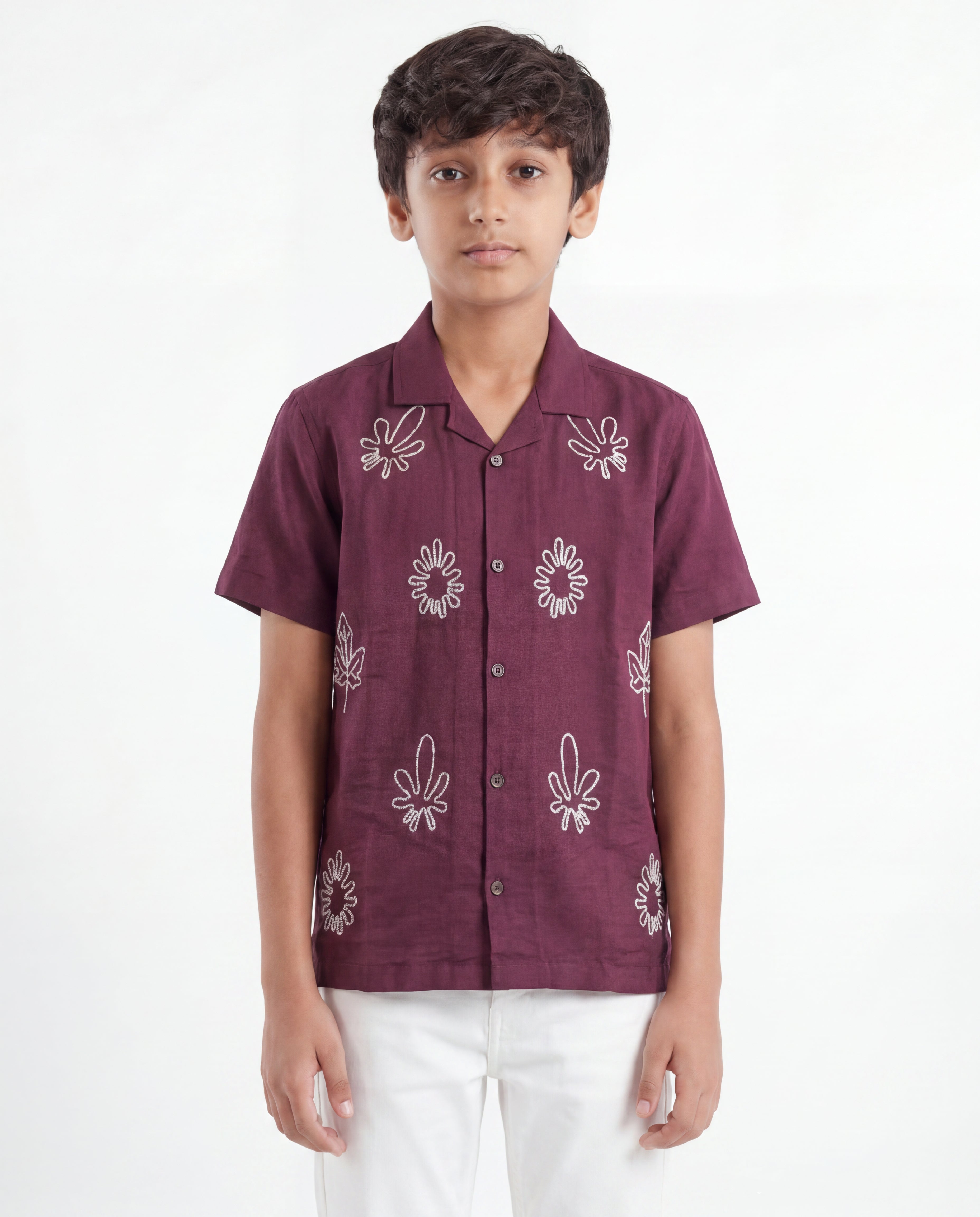 Tropical Embroidered Resort Shirt