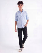 Cloud Embroidered Casual Shirt
