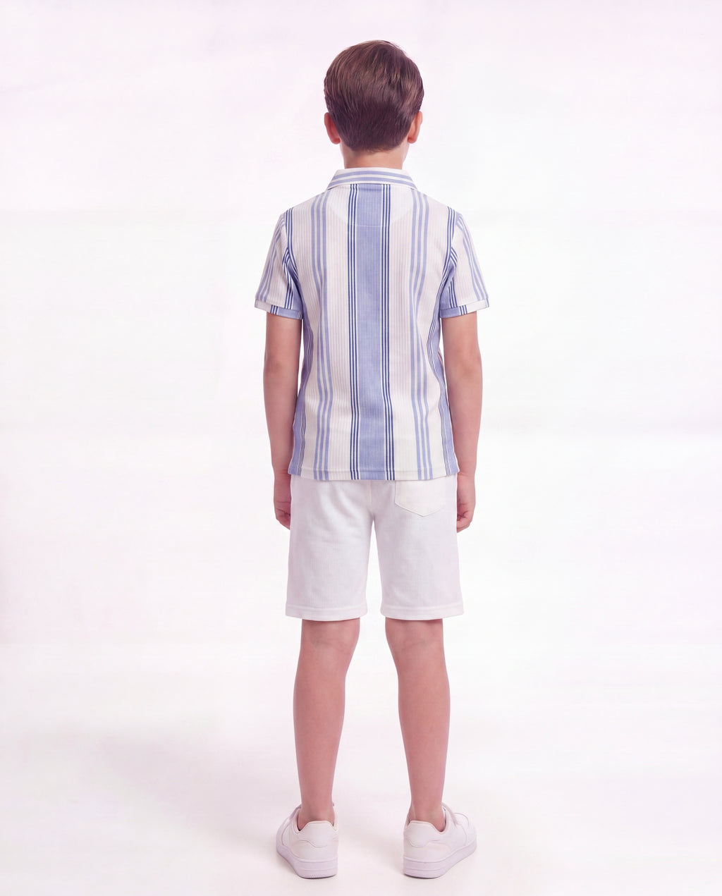 Boys Striped Polo Co-Ord Set