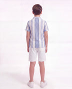 Boys Striped Polo Co-Ord Set
