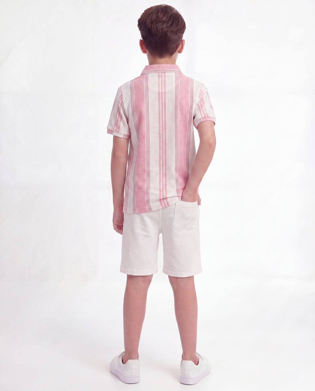 Boys Striped Polo Co-Ord Set