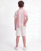 Boys Striped Polo Co-Ord Set
