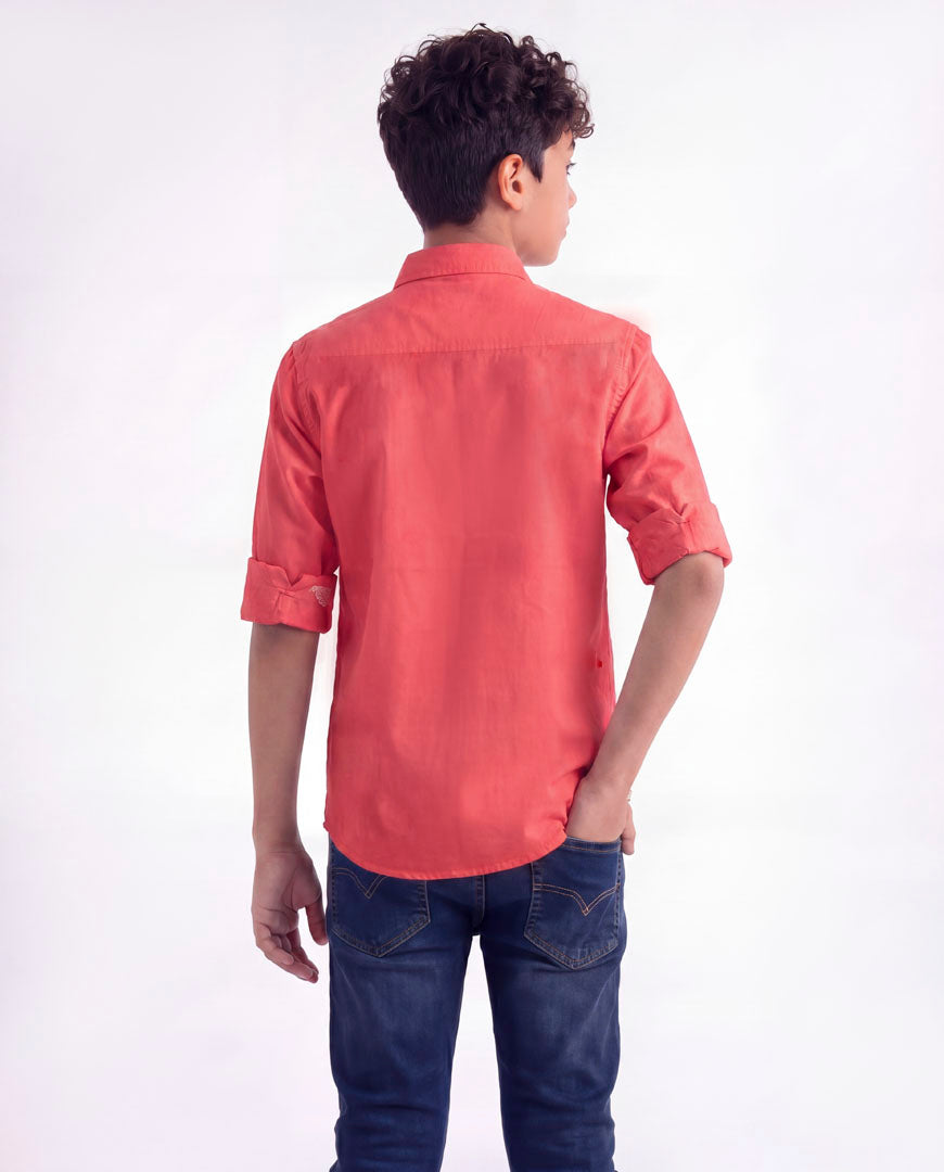Cloud Embroidered Casual Shirt
