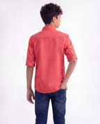 Cloud Embroidered Casual Shirt