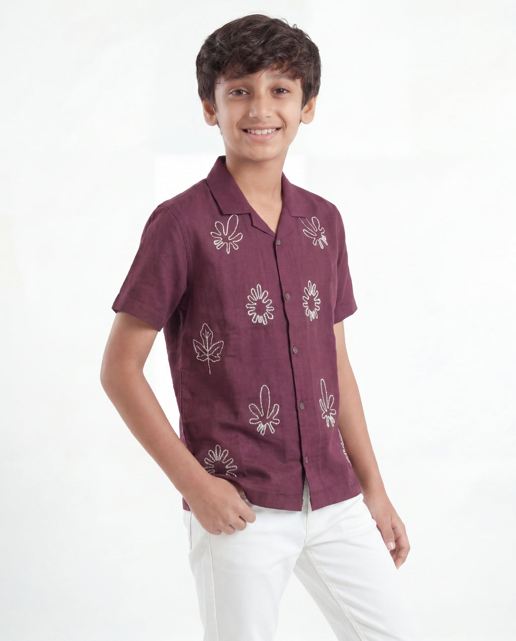 Tropical Embroidered Resort Shirt