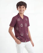 Tropical Embroidered Resort Shirt