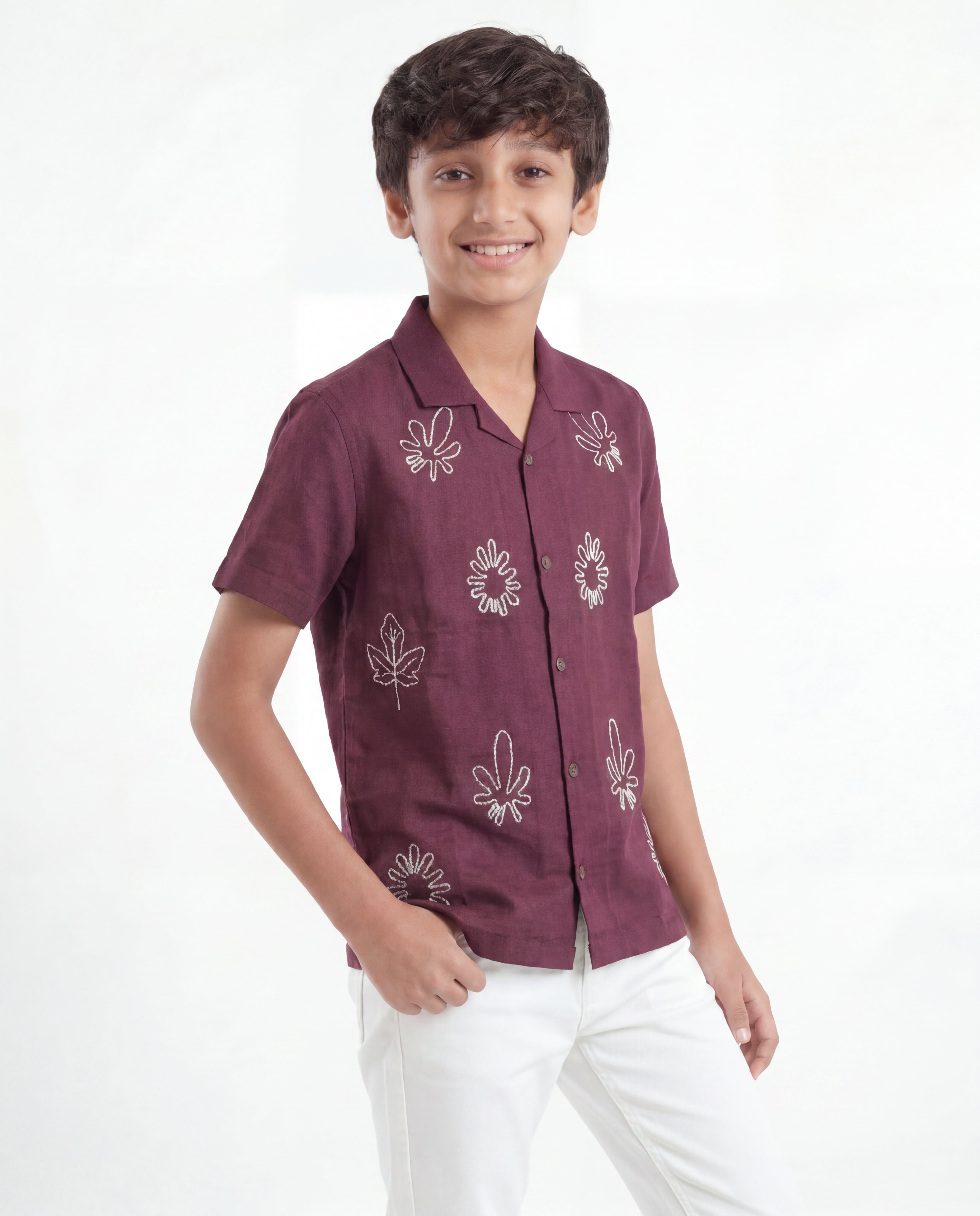 Tropical Embroidered Resort Shirt
