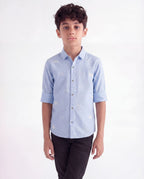 Cloud Embroidered Casual Shirt