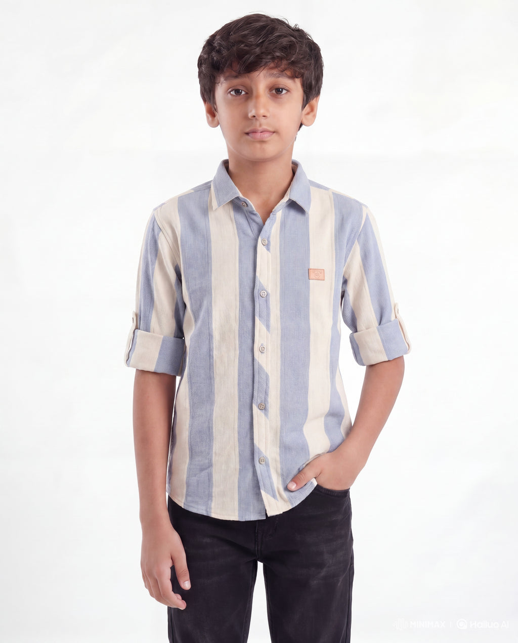 Smart Casual Striped Shirt for Boys