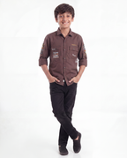 Boys Utility Pocket Casual Shirt