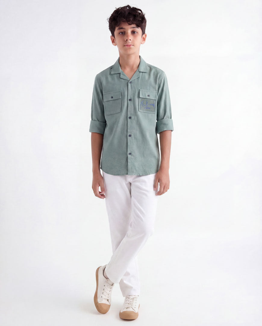 Nature Scribble Printed Shirt