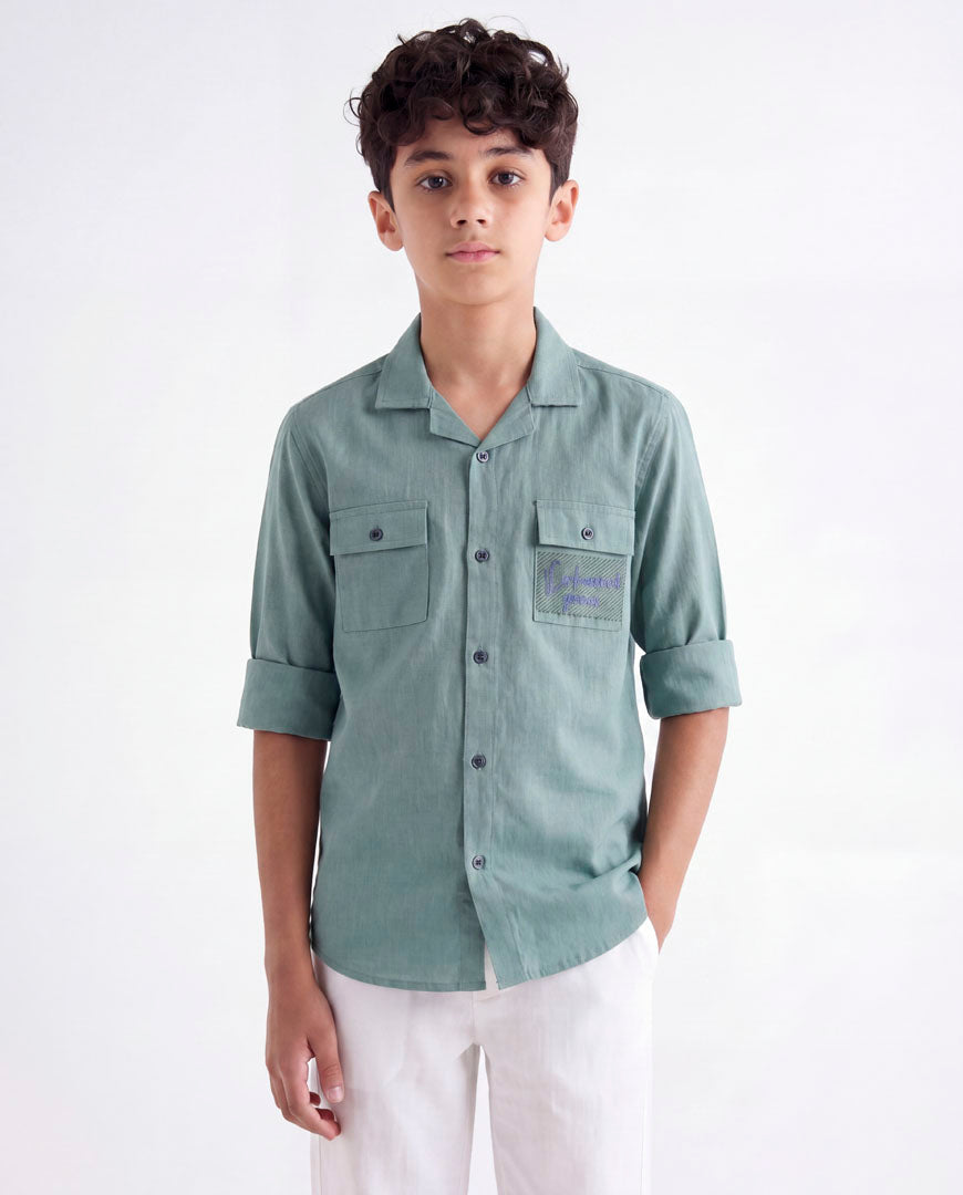 Nature Scribble Printed Shirt