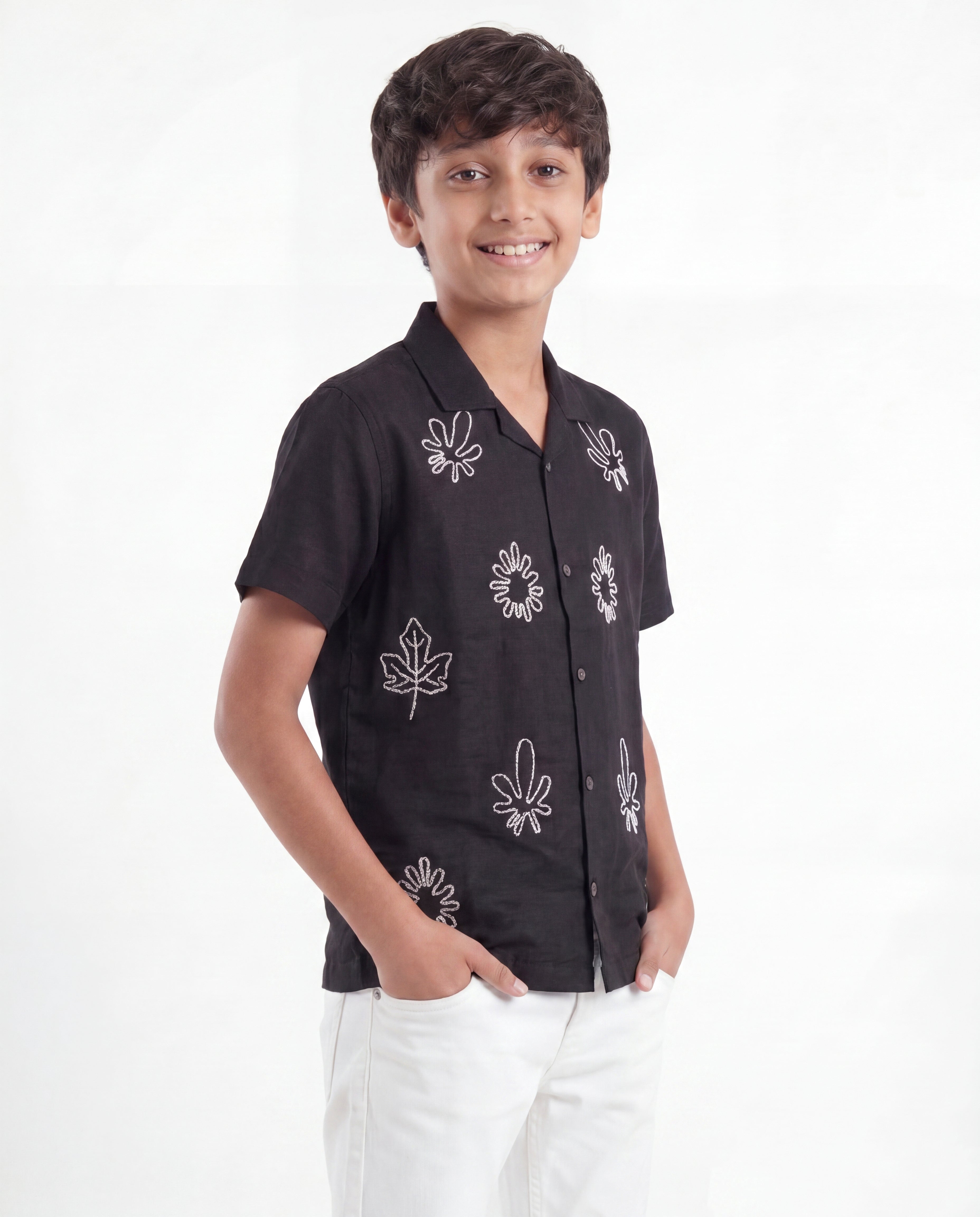 Tropical Embroidered Resort Shirt