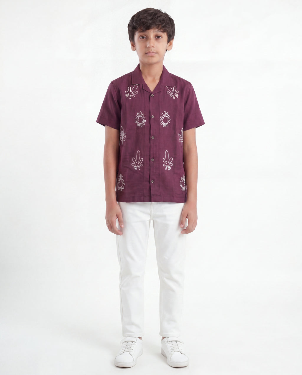 Tropical Embroidered Resort Shirt