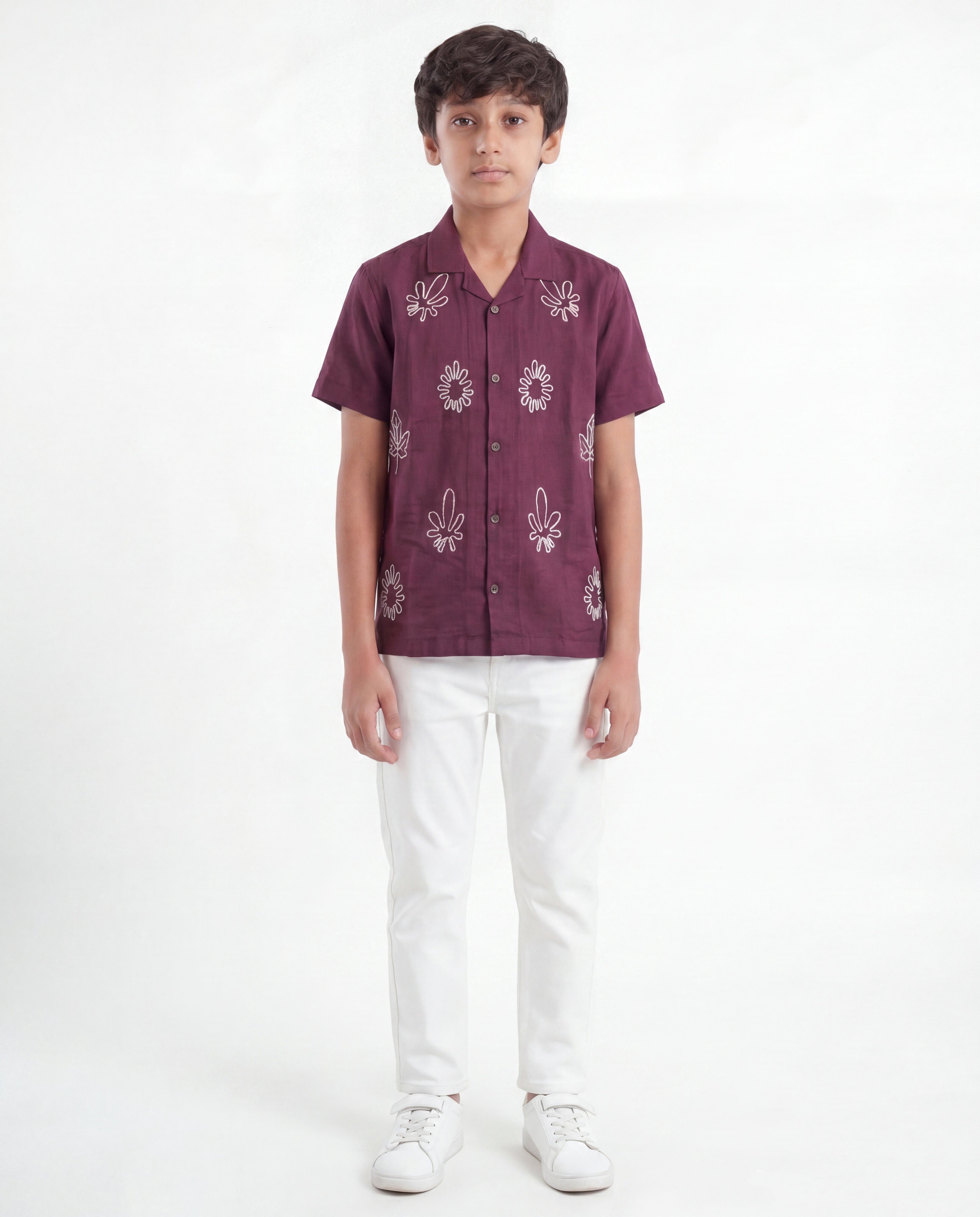 Tropical Embroidered Resort Shirt