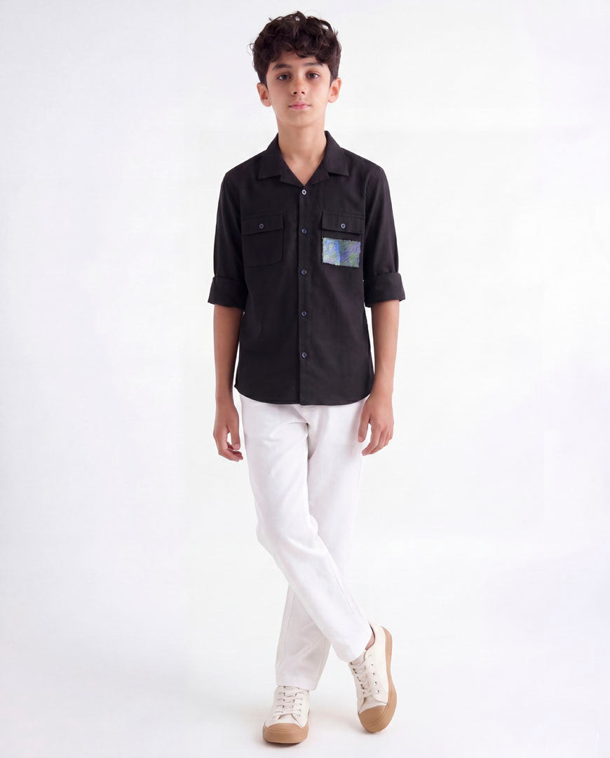 Nature Scribble Printed Shirt