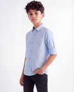 Cloud Embroidered Casual Shirt