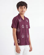 Tropical Embroidered Resort Shirt