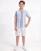 Boys Striped Polo Co-Ord Set