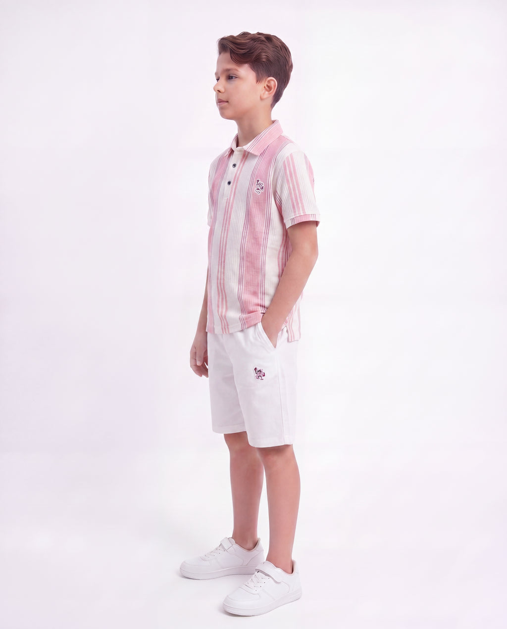 Boys Striped Polo Co-Ord Set