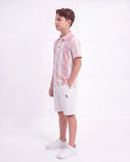 Boys Striped Polo Co-Ord Set