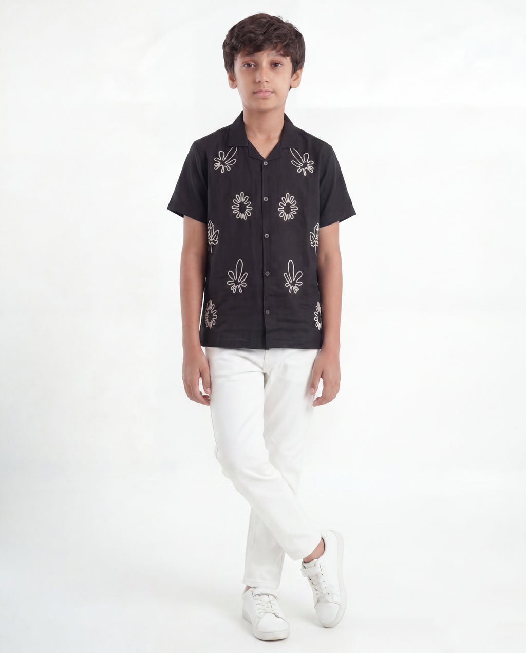 Tropical Embroidered Resort Shirt