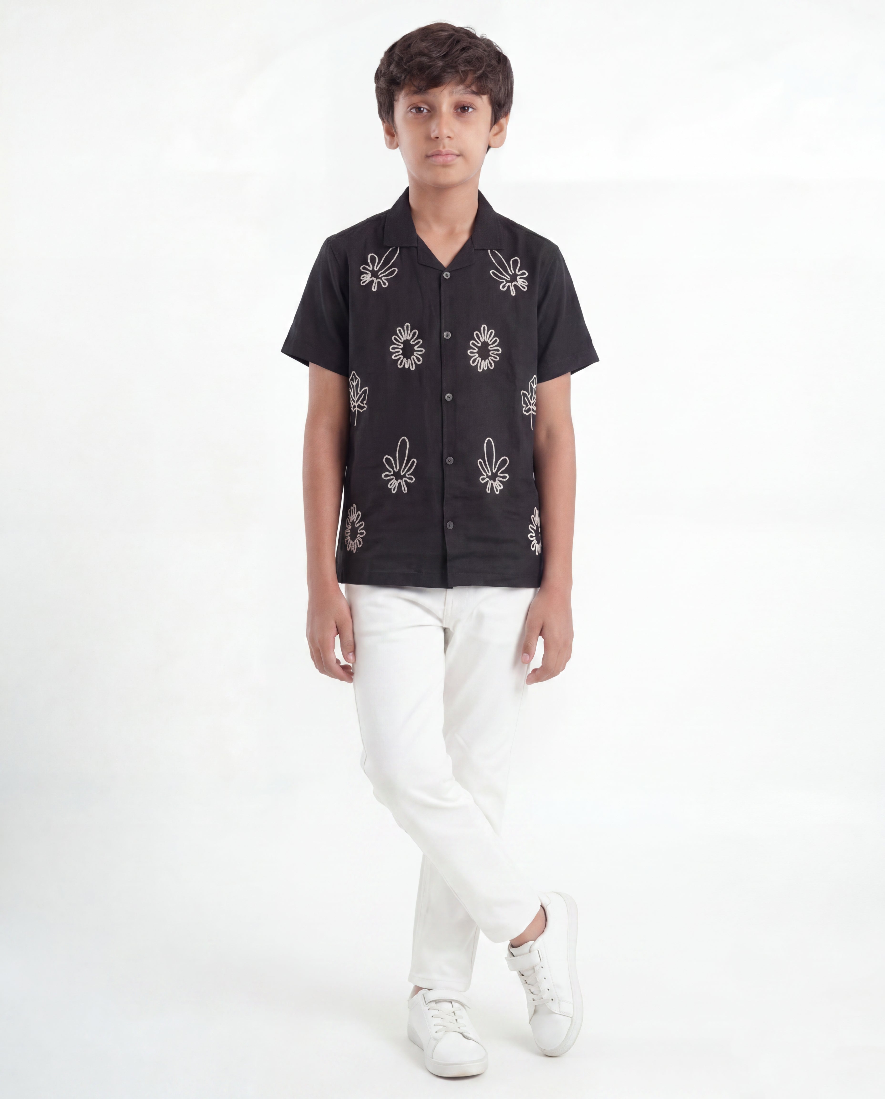 Tropical Embroidered Resort Shirt