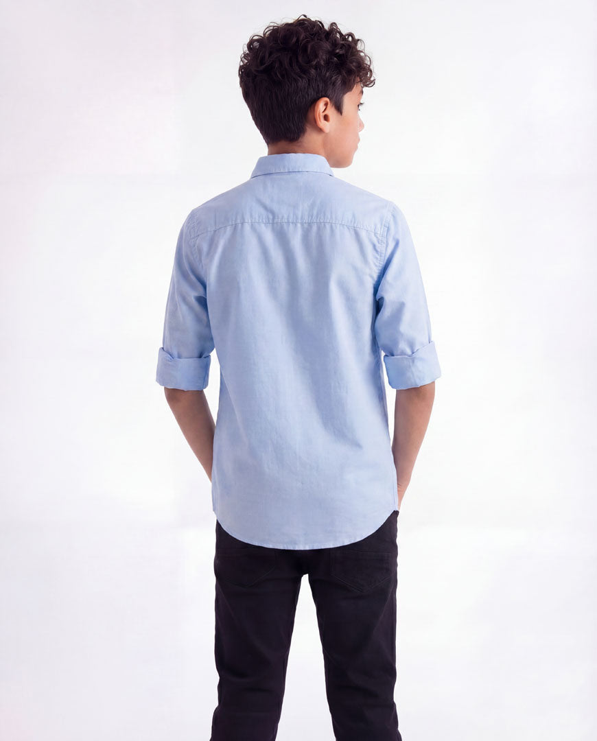 Cloud Embroidered Casual Shirt