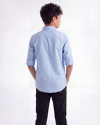 Cloud Embroidered Casual Shirt