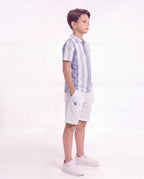 Boys Striped Polo Co-Ord Set