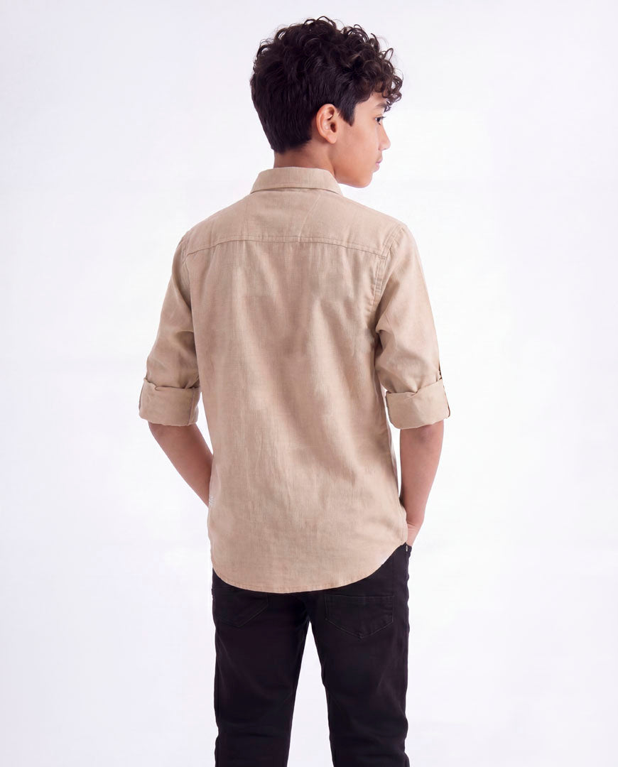 Cloud Embroidered Casual Shirt