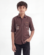 Boys Utility Pocket Casual Shirt