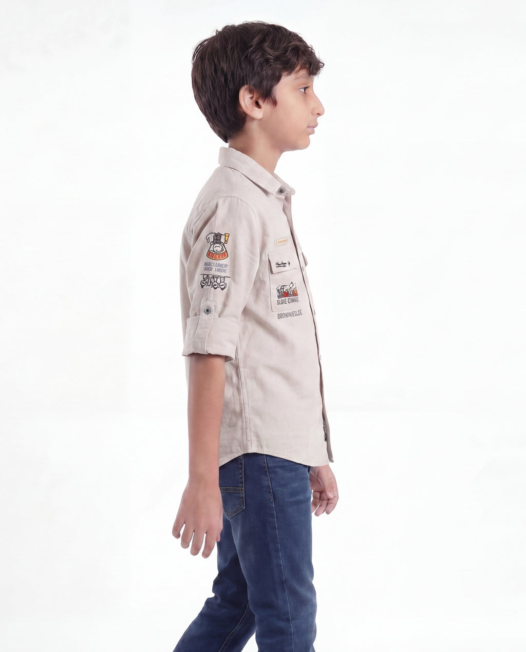 Boys Utility Pocket Casual Shirt