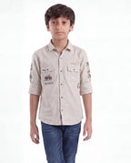 Boys Utility Pocket Casual Shirt