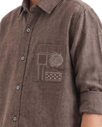 Geometric pattern Embroidered Shirt