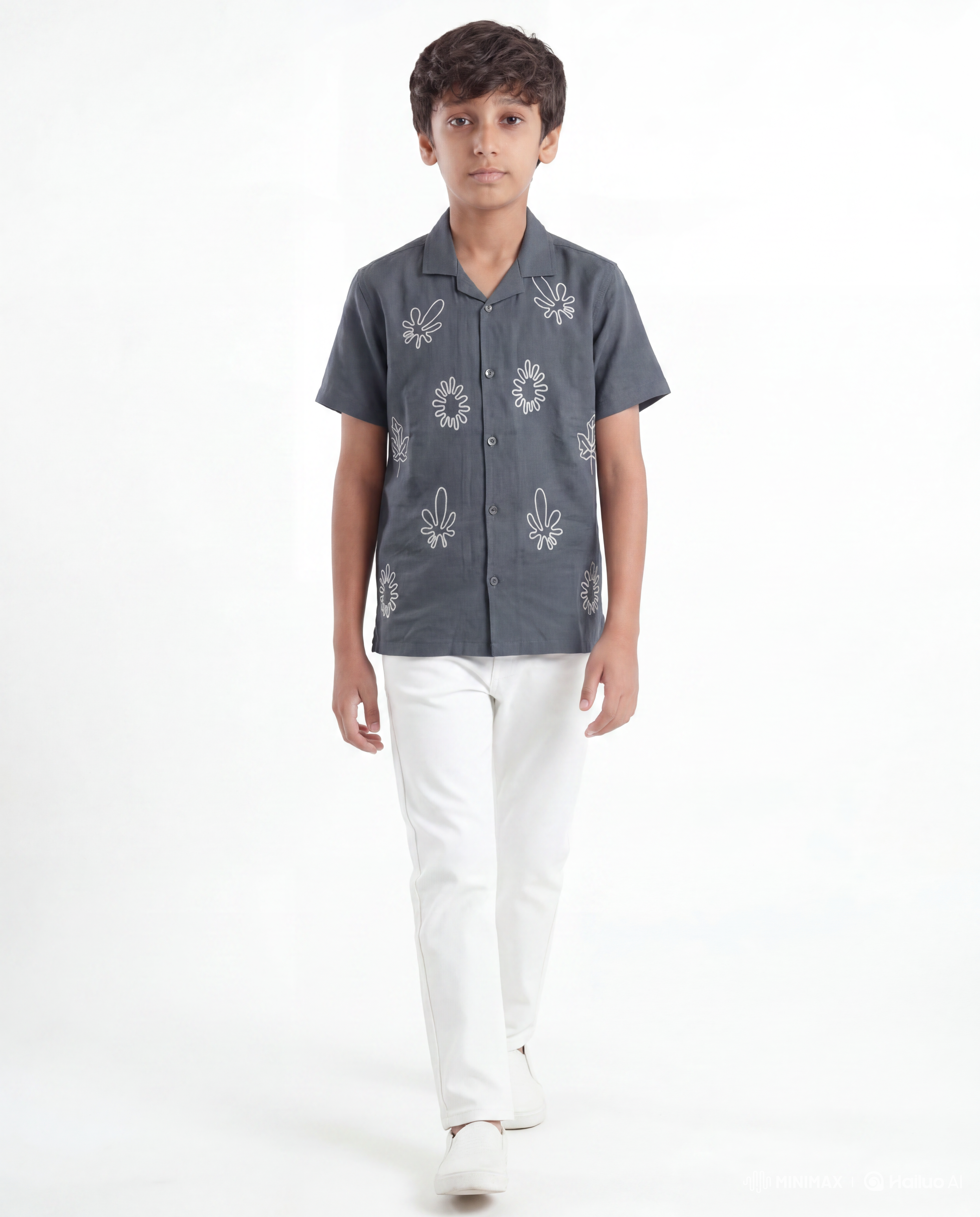 Tropical Embroidered Resort Shirt