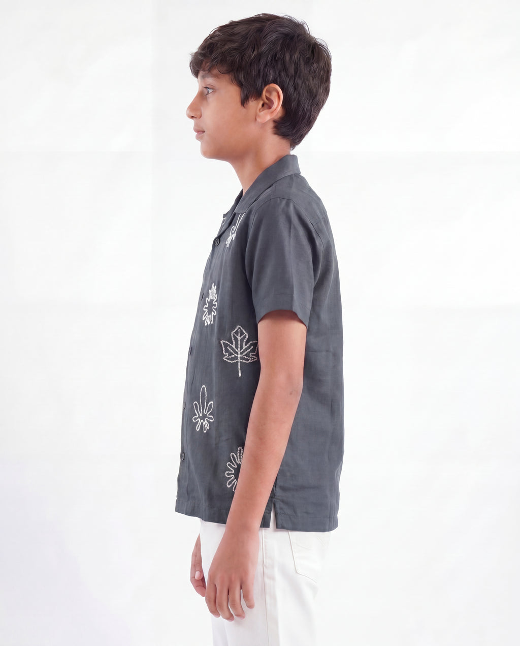 Tropical Embroidered Resort Shirt