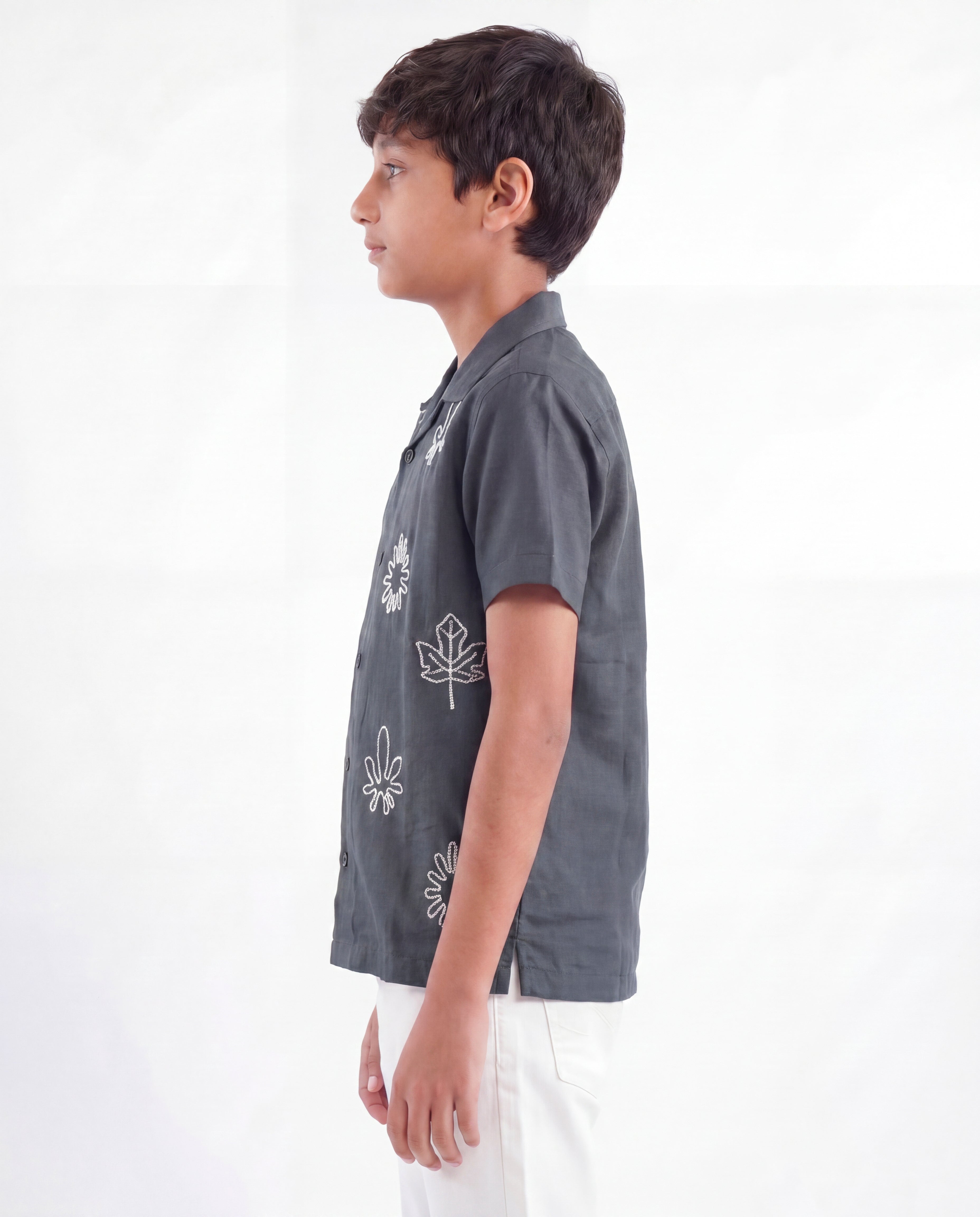 Tropical Embroidered Resort Shirt