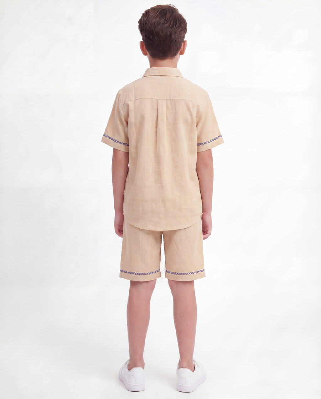 Boys Embroidered Resort Co-Ord Set