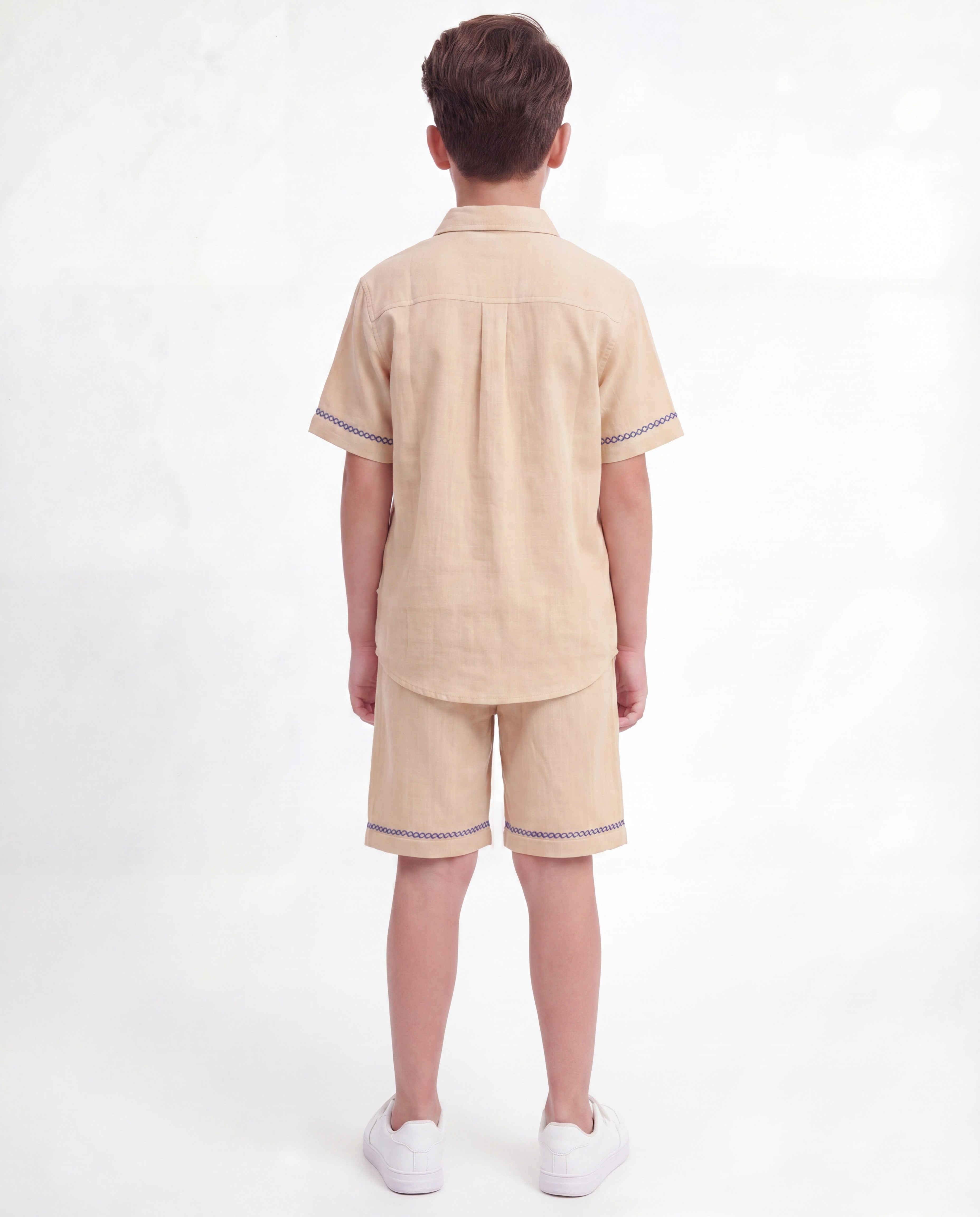 Boys Embroidered Resort Co-Ord Set