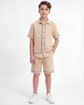 Boys Embroidered Resort Co-Ord Set