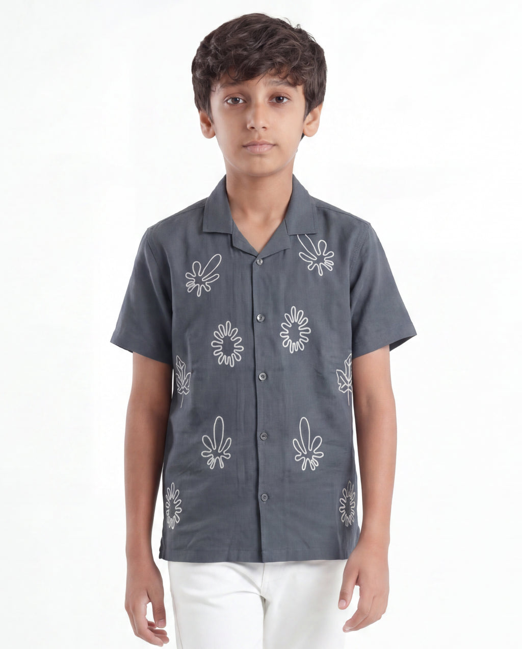 Tropical Embroidered Resort Shirt