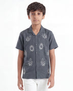 Tropical Embroidered Resort Shirt