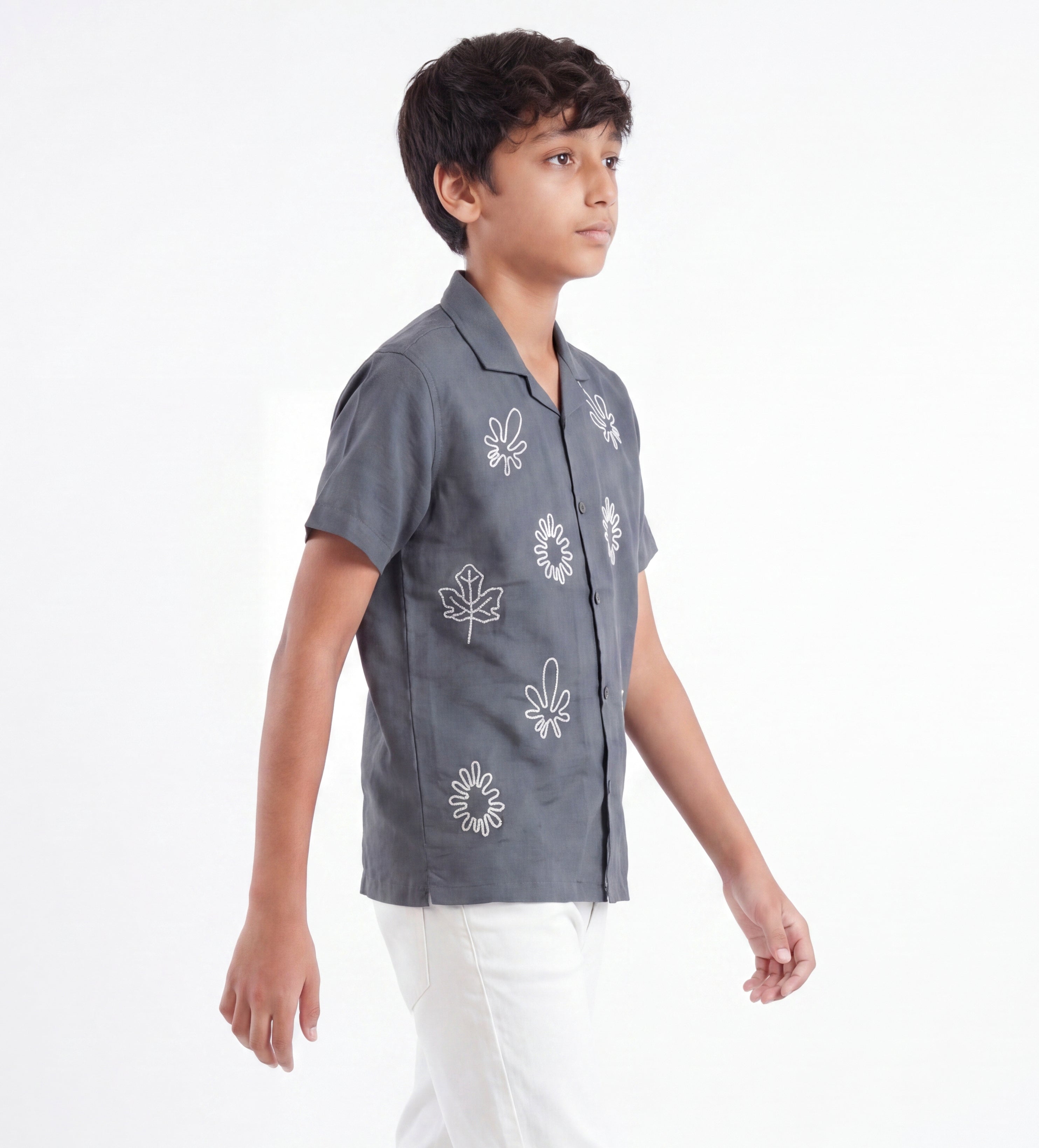 Tropical Embroidered Resort Shirt