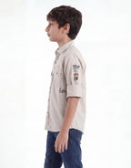 Boys Utility Pocket Casual Shirt