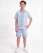 Boys Embroidered Resort Co-Ord Set
