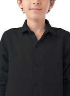 Long sleeve button-down semi-formal shirt